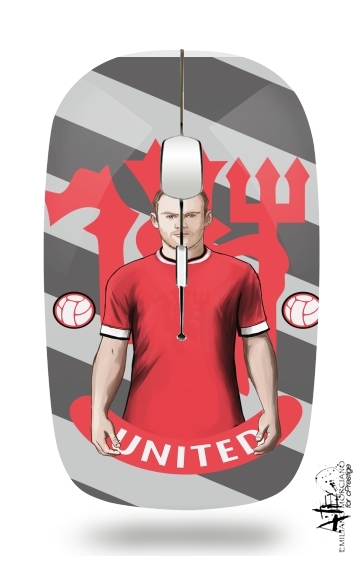  Football Stars: Red Devil Rooney ManU para Ratón óptico inalámbrico con receptor USB