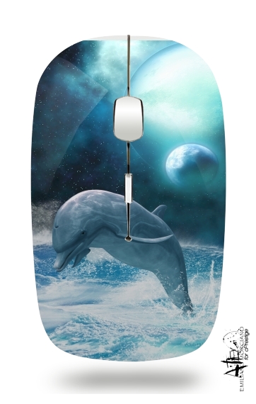  Freedom Of Dolphins para Ratón óptico inalámbrico con receptor USB