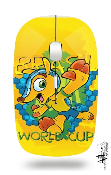  Fuleco Brasil 2014 World Cup 01 para Ratón óptico inalámbrico con receptor USB