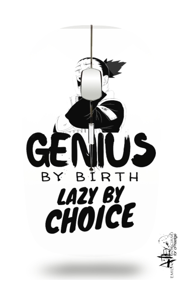  Genius by birth Lazy by Choice Shikamaru tribute para Ratón óptico inalámbrico con receptor USB
