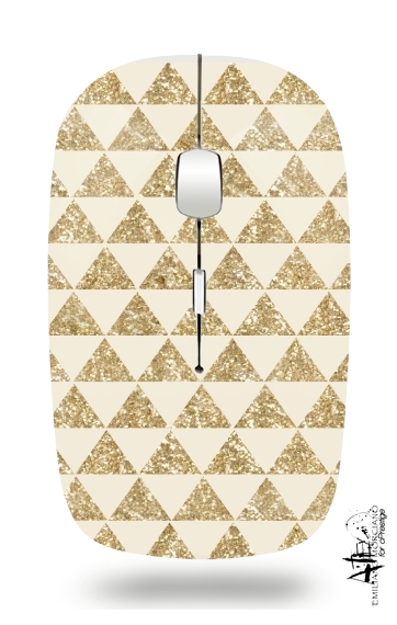  Glitter Triangles in Gold para Ratón óptico inalámbrico con receptor USB