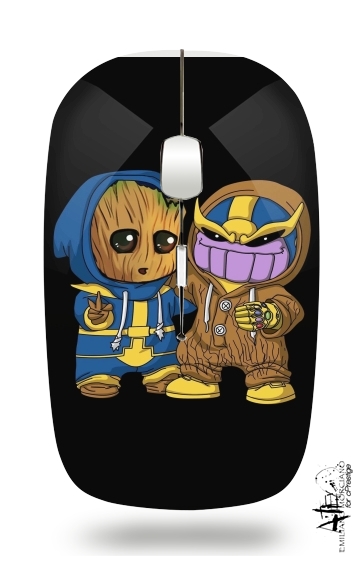  Groot x Thanos para Ratón óptico inalámbrico con receptor USB