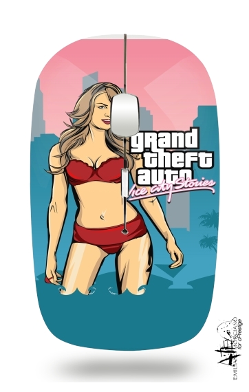  GTA collection: Bikini Girl Miami Beach para Ratón óptico inalámbrico con receptor USB