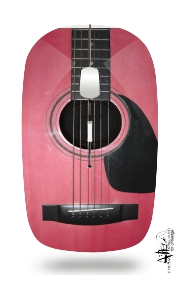  guitarra rosa para Ratón óptico inalámbrico con receptor USB