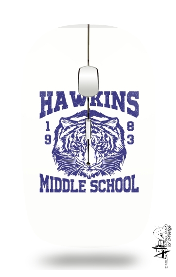  Hawkins Middle School University para Ratón óptico inalámbrico con receptor USB