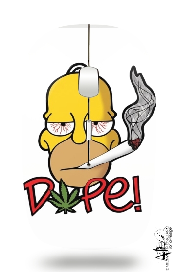  Homer Dope Weed Smoking Cannabis para Ratón óptico inalámbrico con receptor USB