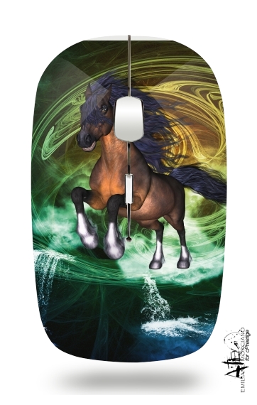  Horse with blue mane para Ratón óptico inalámbrico con receptor USB