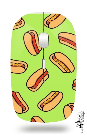  Hot Dog pattern para Ratón óptico inalámbrico con receptor USB