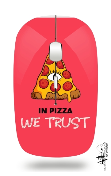 iN Pizza we Trust para Ratón óptico inalámbrico con receptor USB