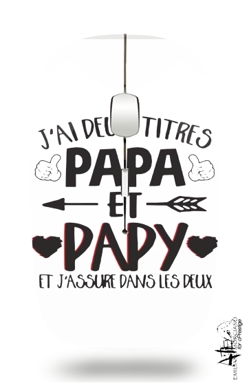  Jai deux titres Papa et Papy et jassure dans les deux para Ratón óptico inalámbrico con receptor USB