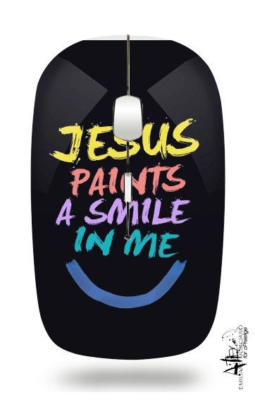  Jesus paints a smile in me Bible para Ratón óptico inalámbrico con receptor USB