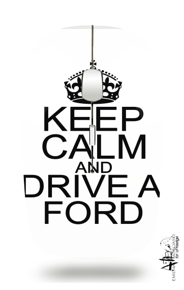  Keep Calm And Drive a Ford para Ratón óptico inalámbrico con receptor USB