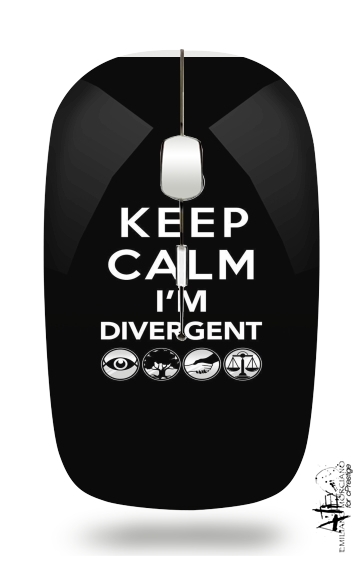  Keep Calm Divergent Faction para Ratón óptico inalámbrico con receptor USB