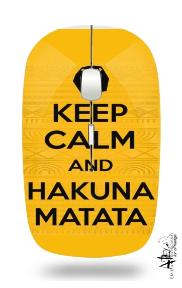  Keep Calm And Hakuna Matata para Ratón óptico inalámbrico con receptor USB