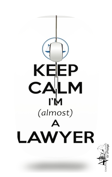  Keep calm i am almost a lawyer para Ratón óptico inalámbrico con receptor USB