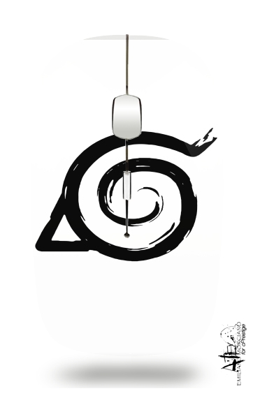  Konoha Symbol Grunge art para Ratón óptico inalámbrico con receptor USB