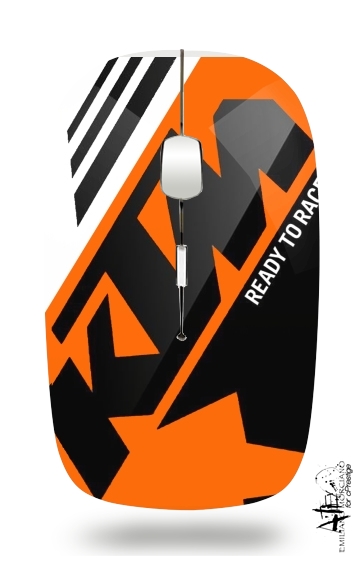  KTM Racing Orange And Black para Ratón óptico inalámbrico con receptor USB