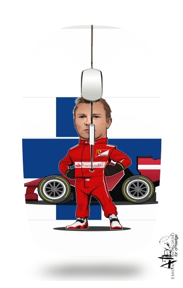  MiniRacers: Kimi Raikkonen - Ferrari Team F1 para Ratón óptico inalámbrico con receptor USB