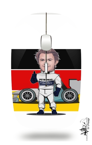  MiniRacers: Nico Rosberg - Mercedes Formula One Team para Ratón óptico inalámbrico con receptor USB