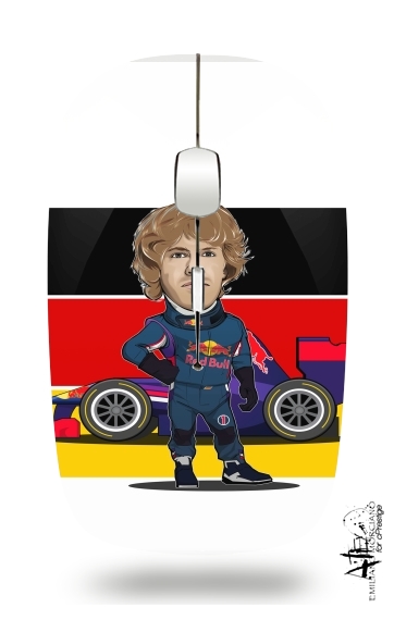  MiniRacers: Sebastian Vettel - Red Bull Racing Team para Ratón óptico inalámbrico con receptor USB