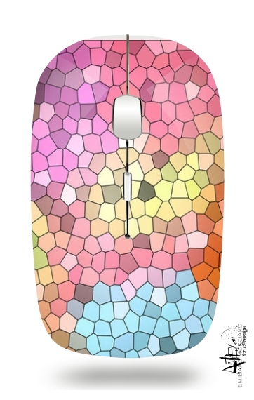  Colorful Mosaic para Ratón óptico inalámbrico con receptor USB