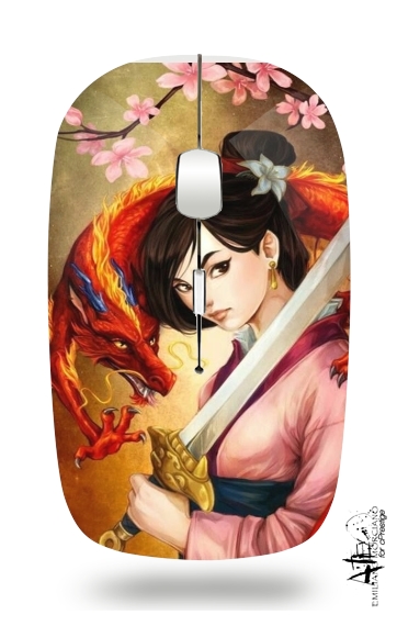  Mulan Warrior Princess para Ratón óptico inalámbrico con receptor USB