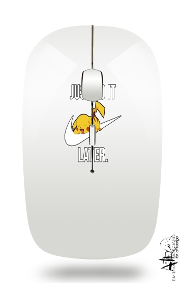  Nike Parody Just Do it Later X Pikachu para Ratón óptico inalámbrico con receptor USB