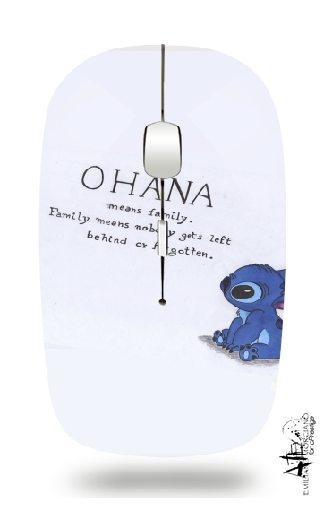 Ohana Means Family para Ratón óptico inalámbrico con receptor USB