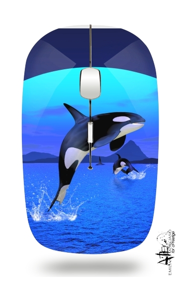  Orca Whale para Ratón óptico inalámbrico con receptor USB
