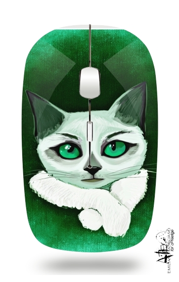  Painting Cat para Ratón óptico inalámbrico con receptor USB