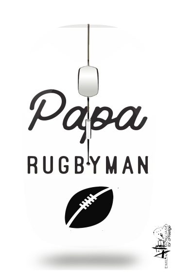  Papa Rugbyman para Ratón óptico inalámbrico con receptor USB