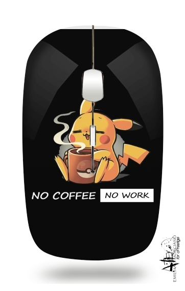  Pikachu Coffee Addict para Ratón óptico inalámbrico con receptor USB