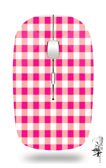  Pink Square Vichy para Ratón óptico inalámbrico con receptor USB