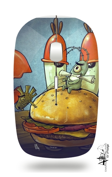  Plankton burger para Ratón óptico inalámbrico con receptor USB