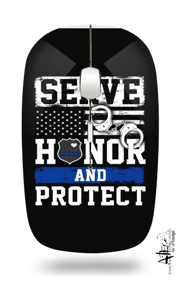  Police Serve Honor Protect para Ratón óptico inalámbrico con receptor USB