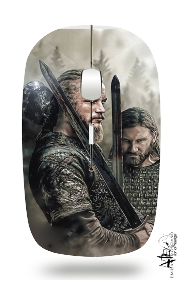  Ragnar And Rollo vikings para Ratón óptico inalámbrico con receptor USB