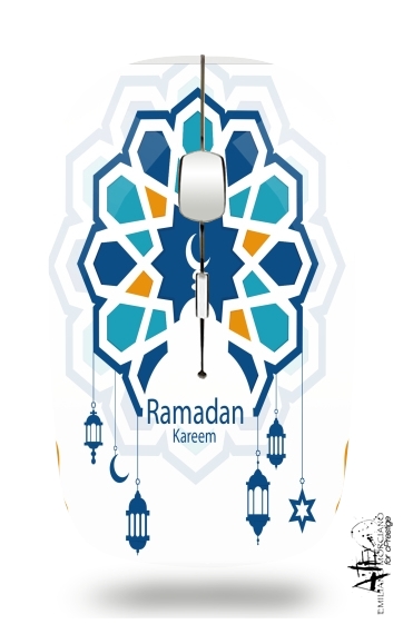  Ramadan Kareem Blue para Ratón óptico inalámbrico con receptor USB