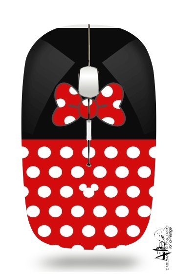 Red And Black Point Mouse para Ratón óptico inalámbrico con receptor USB