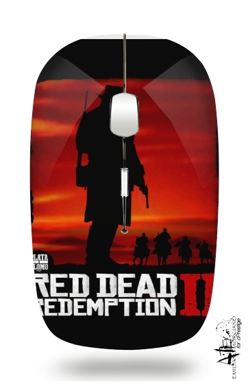  Red Dead Redemption Fanart para Ratón óptico inalámbrico con receptor USB