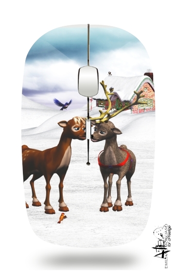  Reindeers Love para Ratón óptico inalámbrico con receptor USB