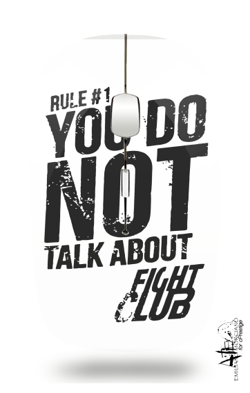  Rule 1 You do not talk about Fight Club para Ratón óptico inalámbrico con receptor USB