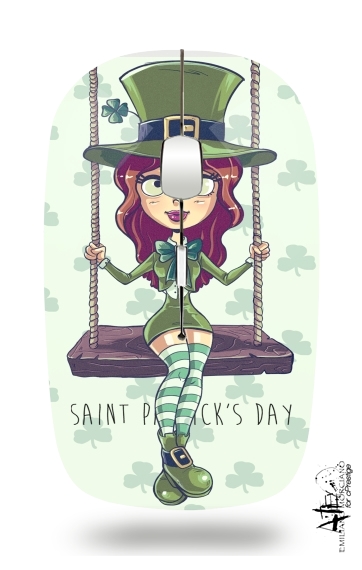 Saint Patrick's Girl para Ratón óptico inalámbrico con receptor USB