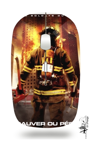  Salva o perece bomberos bomberos para Ratón óptico inalámbrico con receptor USB