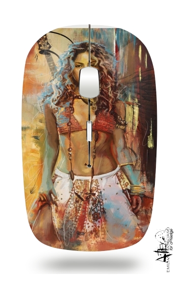  Shakira Painting para Ratón óptico inalámbrico con receptor USB