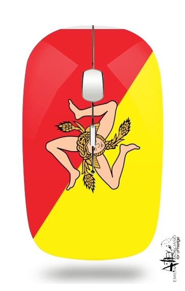  Sicile Flag para Ratón óptico inalámbrico con receptor USB