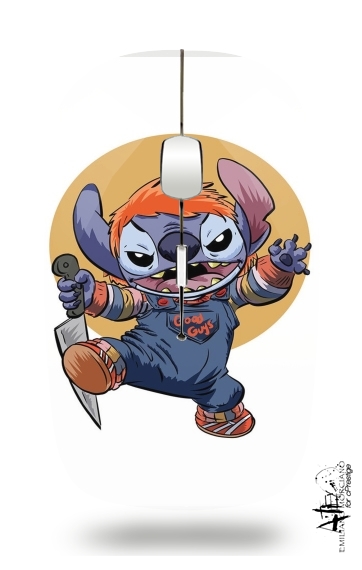  Stitch X Chucky Halloween para Ratón óptico inalámbrico con receptor USB