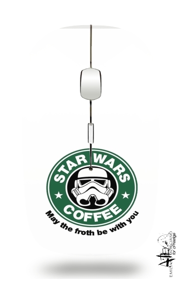  Stormtrooper Coffee inspired by StarWars para Ratón óptico inalámbrico con receptor USB