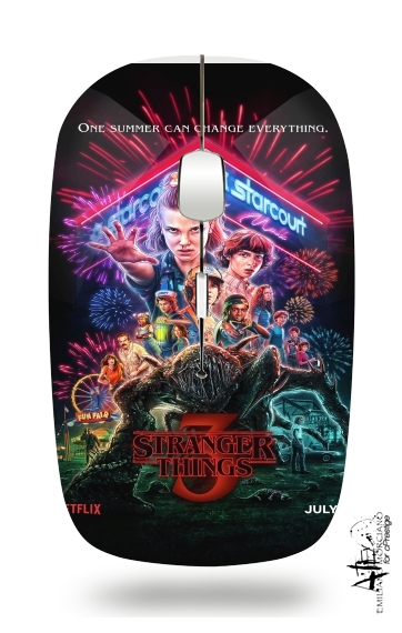  Stranger Things Saison 3 para Ratón óptico inalámbrico con receptor USB