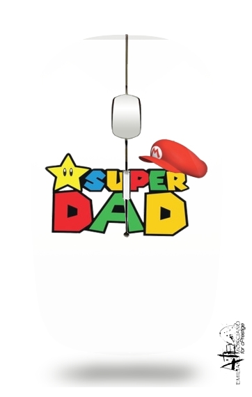  Super Dad Mario humour para Ratón óptico inalámbrico con receptor USB