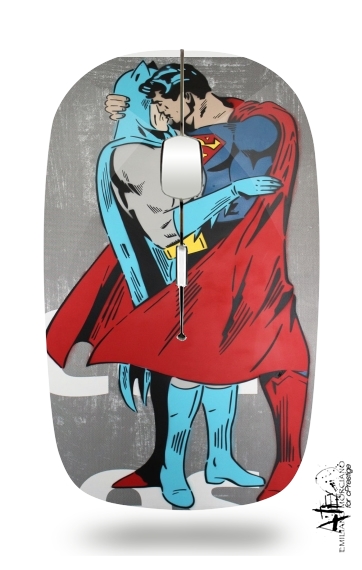 Superman And Batman Kissing For Equality para Ratón óptico inalámbrico con receptor USB